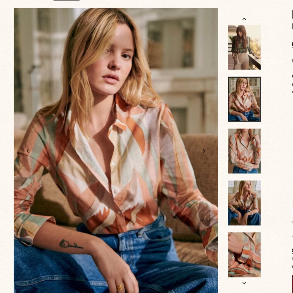 NWT Pierro Blouse "Leaves"
